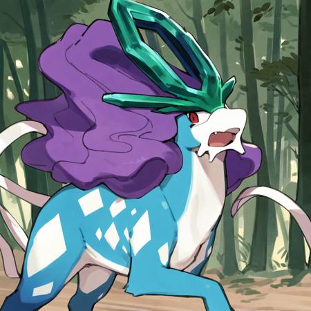 04908-3346011909-(feral_1.2),(suicune_1.3),thin,hi res,soft shading,good anatomy,two white ribbons_0.6,cinematic lighting,by woolrool,crayon _(ar.png